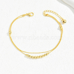 Gold Plated Brass Beads Anklets for Women(YN6291-8)