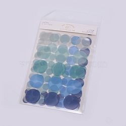 3 Size Waterproof PET Sticker Set, Circle Dot Series, for Arts, DIY Crafts, Journals, Planners, Scrapbooking, Blue, 14.5x9.5x0.02cm, Sticker Diameter: 8/13/20mm, 3sheet/set.(DIY-WH0190-47B)