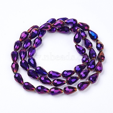 Electroplate Glass Beads Strands(X-EGLA-D017-15x10mm-6)-2