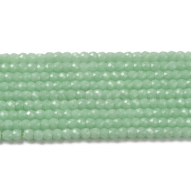Medium Sea Green Round Synthetic Gemstone Beads
