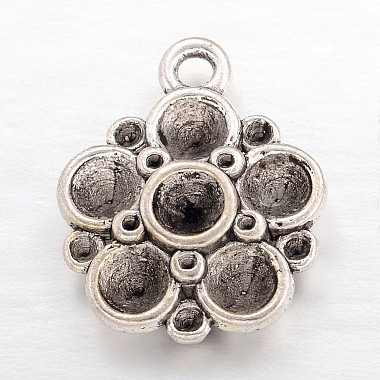 Pendentif en alliage de strass de fleur (X-EBB006Y)-2