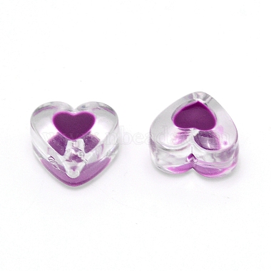 Purple Heart Acrylic Beads