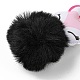 Imitation Rex Rabbit Fur Ball & PU Leather Fox Pendant Keychain(KEYC-K018-04KCG-03)-3