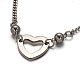 Сердце 304 ожерелья из нержавеющей стали(SJEW-F049-05)-3