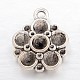 Pendentif en alliage de strass de fleur (X-EBB006Y)-2