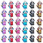 30Pcs 6 Colors Alloy Enamel Pandants, Lead Free & Cadmium Free,  Platinum, Dog Charm, Mixed Color, 21.5x15.5~16x2mm, Hole: 1.8mm, 5pcs/color(ENAM-SZ0004-18)