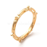 304 Stainless Steel Geometric Ring, Spike Collar Shape Finger Ring, Golden, 2mm, Inner Diameter: 14mm(STAS-M309-05G)
