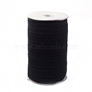 1/2 inch Flat Braided Elastic Rope Cord, Heavy Stretch Knit Elastic with Spool, Black, 12mm, about 100yards/roll(300 feet/roll)(EC-R030-12mm-02)