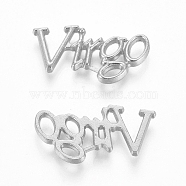 Silver Color Plated Alloy Cabochons, Twelve Constellations, Virgo, 7~10x15~48x1.5~2mm(PALLOY-WH0068-08S-I)
