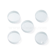 (Defective Closeout Sale: Scratch), 34Pcs Glass Cabochons, Mosaic Accessories, Flat Round, Silver, 12x3.5mm, about 34pcs/bag(DIY-XCP0001-84)