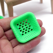 Plastic Vegetable Basket Mini Model, Micro Landscape Dollhouse Accessories, Pretending Prop Decorations, Square, 40~50mm(PW-WGA1BC7-01)