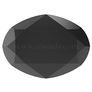 Preciosa&reg MAXIMA Crystal Fancy Stones, Czech Crystal, 435 12 601 Oval, Unfoiled, 23980 Jet, 14x10mm(Y-PRC-FF14-23980)