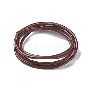 Leather Beading Cord, Cowhide Leather, DIY Necklace Making Material, Chocolate, 3mm, about 1.09 yards(1m)/strand(WL-A002-2A)
