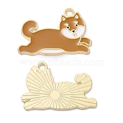 Alloy Enamel Pendants, Golden, Dog Charm, Camel, 19x28x1.2mm, Hole: 2.3mm(ENAM-D046-37G)