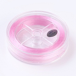 Flat Elastic Crystal String, Elastic Beading Thread, for Stretch Bracelet Making, Pearl Pink, 1x0.5mm, about 87.48 yards(80m)/roll(EW-F007-08)