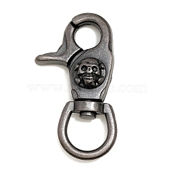 Alloy Swivel Clasps, Gunmetal, 65x25mm(PW-WG10AB9-01)