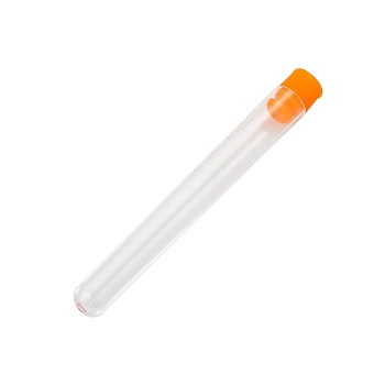 Transparent Sealed Bottles, for Needle Storage, Plastic Needle Storage Container, Needlework Tool, Orange, 100x13mm