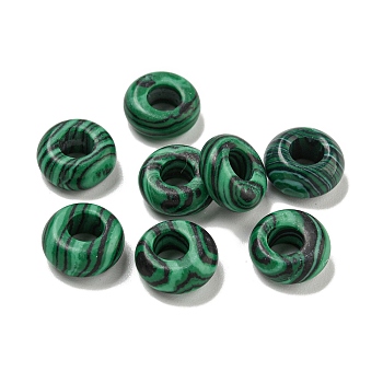 Synthetic Malachite Beads, Rondelle, 10x4.5mm, Hole: 3.5mm
