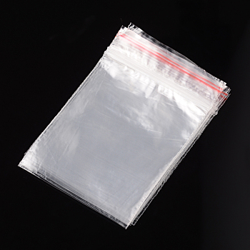 Plastic Zip Lock Bags, Resealable Packaging Bags, Top Seal, Self Seal Bag, Rectangle, Clear, 15x10cm, Unilateral Thickness: 0.9 Mil(0.025mm)