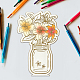 Wood Flower Bouquet Greeting Card(AJEW-WH0441-004)-3