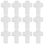 2 Strands Cross Natural Freshwater Shell Beads Strands, Religion, Seashell Color, 16x11x2.5mm, Hole: 0.5mm, about 23pcs/strand, 14.90''(37.85cm)(SSHEL-SC0001-22)