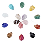 Gemstone Cabochons, Teardrop, 25x18x6~7mm, 15 materials, 1pc/material, 15pcs/box(G-SC0001-17)
