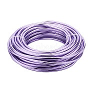 Round Aluminum Wire, for Jewelry Making, Lilac, 4 Gauge, 5.0mm, about 32.8 Feet(10m)/500g(AW-BC0007-5.0mm-04)
