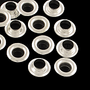 European Style Brass Cores, Silver Color Plated, 9x3.5mm, Hole: 5mm(KK-R019-S)