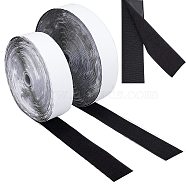 Double Self-Adhesive Adhesive Hook and Loop Tapes, Magic Taps, for Earbud Headphones Phones Wire Wrap Management, Black, 53x0.5mm, 2 rolls/set(AJEW-WH0252-63)