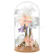 Glass Dome Cover, Decorative Display Case, Cloche Bell Jar Terrarium with Cork Base, Clear, 103x195mm, Inner Diameter: 95mm(AJEW-WH0248-550D)