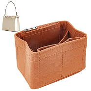 Wool Felt Purse Organizer Insert, Mini Tote Basket Shaper Liner, Make-up Storage Bag Accessories, Rectangle, Chocolate, 11x15x11cm, Inner Diameter: 9x14.5cm(FIND-WH0128-44A-01)