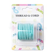 Flat Faux Suede Cord, Faux Suede Lace, Aquamarine, 3x1.5mm, about 5.46 yards(5m)/roll(X-LW-R003-66)