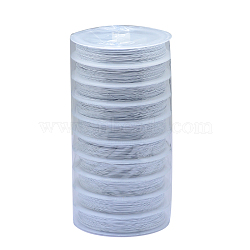 Tail Wire, Nylon-coated Stainless Steel, White, 0.45mm, about 262.46 Feet(80m)/roll(TWIR-N001-0.45mm-S)