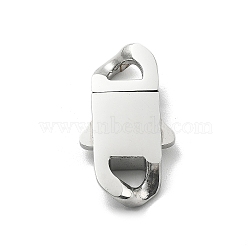 304 Stainless Steel Bayonet Clasps, Stainless Steel Color, 28x15x5.2mm, Hole: 4x6mm(STAS-B082-01C-P)