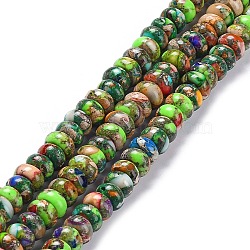 Natural Imperial Jasper Beads Strands, Dyed, Rondelle, Colorful, 8x5mm, Hole: 0.7mm, about 80~84pcs/strand, 15.94~16.14 inch(40.5~41cm)(G-C034-01B)