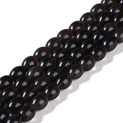 Natural Smoky Quartz Beads Strands, Oval, 8x10mm, Hole: 0.8mm, about 40~41pcs/strand, 15.83''(40.2cm)(G-K362-I08-03)