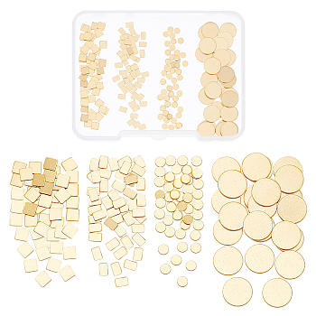 Elite 200Pcs 4 Style Gold Plated Brass Chip Solder, for DIY Jewelry Making Repair Electronic Soldering, Golden, 2.5~7x2~7x0.1~0.4mm, 50pcs/style