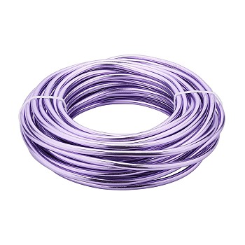Round Aluminum Wire, for Jewelry Making, Lilac, 4 Gauge, 5.0mm, about 32.8 Feet(10m)/500g