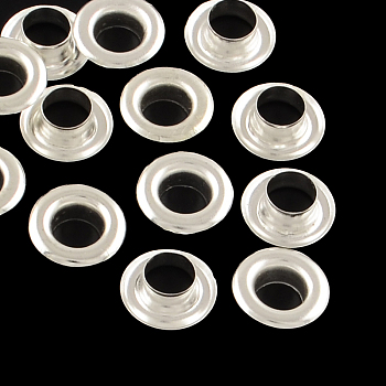 European Style Brass Cores, Silver Color Plated, 9x3.5mm, Hole: 5mm