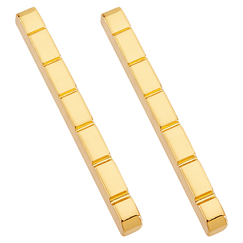 Brass 6 String Electric Guitar Bone Nuts, Golden, 43x3.5x5mm