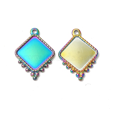 Ion Plating(IP) 304 Stainless Steel Pendant Cabochon Settings(STAS-L268-042MC)-2