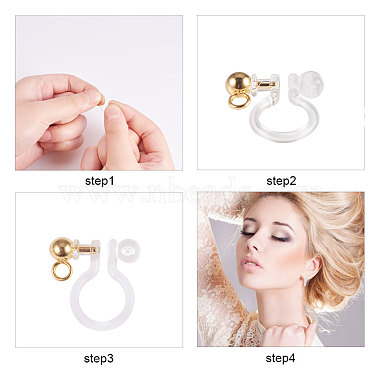 Plastic Clip-on Earring Findings(KY-P007-H01)-5