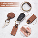 6Pcs 2 Style Imitation Leather & Walnut Wood Keychain(KEYC-NB0001-47)-4
