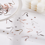 Iron & Brass Earring Hooks Jewelry Making Findings Kits, Mixed Color, 4~19x0.7~4mm, Hole: 1~2.4mm(DIY-LP0001-53)