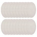 Unfinished Wood Oval Pieces Craft Supplies, Beige, 250x150x2mm, 10pcs/set(WOCR-WH0816-001)
