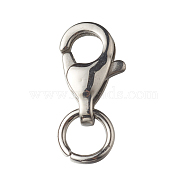 304 Stainless Steel Lobster Claw, Stainless Steel Color, 18mm, 13x8x3.5mm(STAS-G213-01P-01)