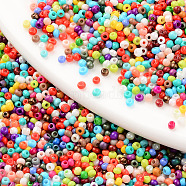 8/0 Glass Seed Beads, Mixed Style, Round Hole, Round, Mixed Color, 8/0, 3~3.5x2~3mm, Hole: 1mm, about 450g/bag(SEED-T005-12B)