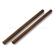 Waxed Round Wooden Sticks, Dowel Rods, for Children Toy, Building Model Material, Macrame Craft Supplies, Coconut Brown, 15x0.8cm(WOOD-WH0029-35A)