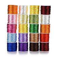 Macrame Rattail Chinese Knot Making Cords Round Nylon Braided String Threads, Satin Cord, Mixed Color, 1.5~2mm, about 10.93~16.4 yards(10~15m)/roll(NWIR-MSMC001-02)