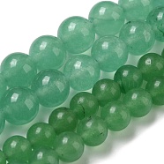 Nbeads 4Strands 2 Styles Natural White Jade Beads Strands, Round, Dyed, 6~8mm, Hole: 1mm, about 48~62pcs/strand, 15.71 inch(39.9~40cm), 2strands/style(G-NB0003-67)